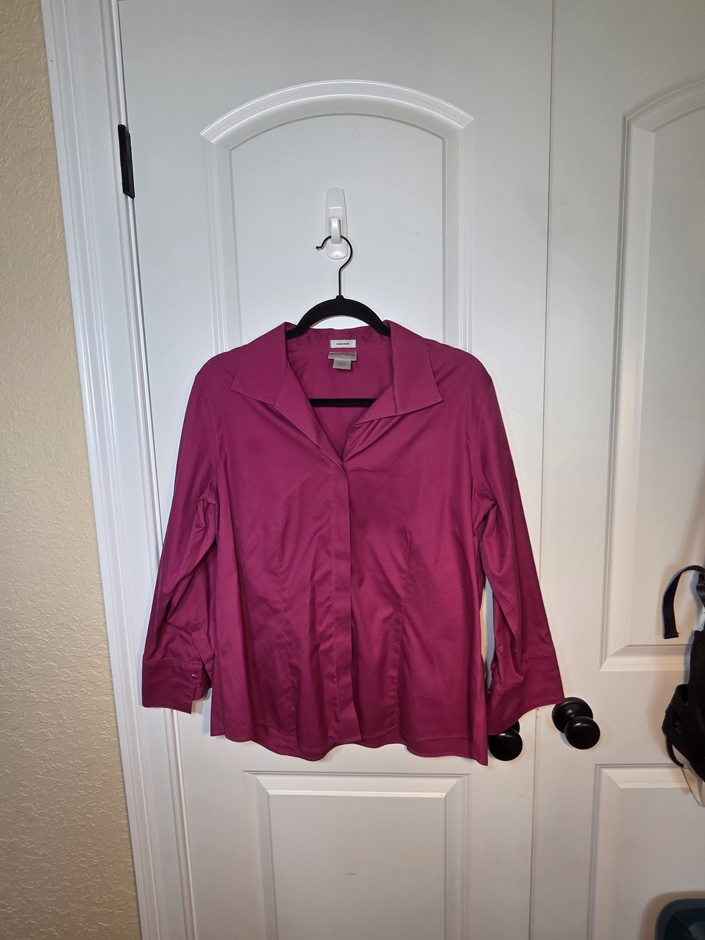 Chico's Magenta Button-Front Shirt